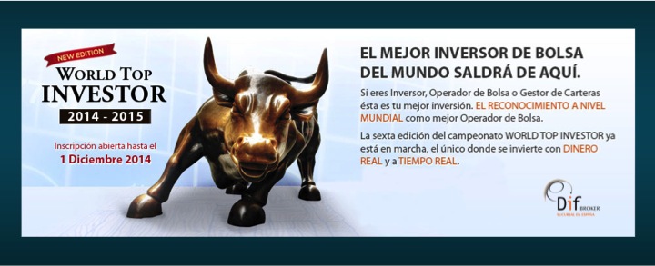 Premio World Top Investor al mejor trader del mundo