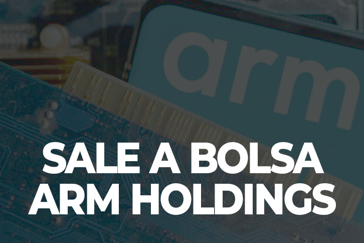 La tecnológica Arm Holdings ha salido a bolsa en Wall Street y ha protagonizado unas alzas de más de 12 puntos en la primera sesión.