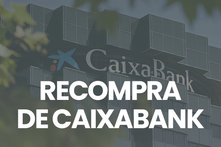 CaixaBank ejecuta el 25,5% de su recompra de acciones en dos semanas de programa en una inversión que representa 500 millones de euros.